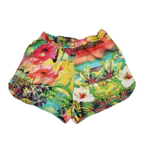 Short Chifon Original Feminino Estampado Florido Tamanho PP