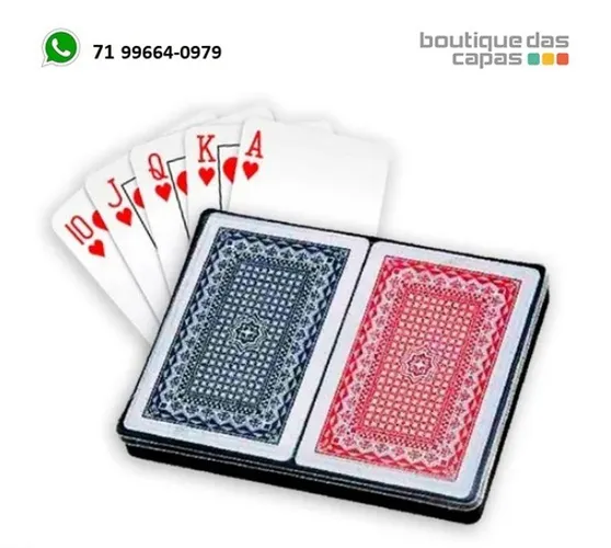 2 Baralhos Royal.zrg 100% Plástico Prova D'água 108 Cartas Estojo Poker
