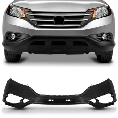 Parachoque Superior Honda CRV 2015 à 2017 - Furo Farol Auxiliar - Preto Liso - TYG