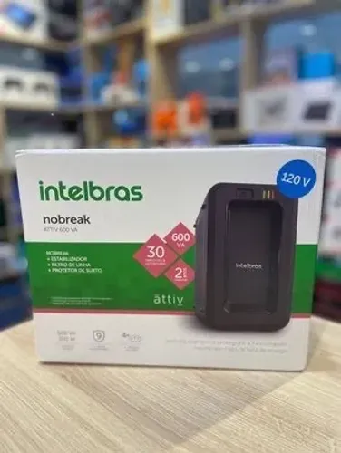 Nobreak Attiv 600VA 120V Preto Intelbras - Loja Física | Até 12x Sem Juros