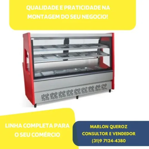 Balcao de Açougue com Bandejas Inox
