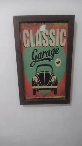 Quadro fusca preto ilustração frente