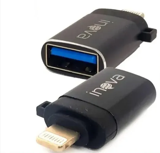 Adaptador OTG Iphone Para USB 3.0 Inova ZJT-30099 - WZetta