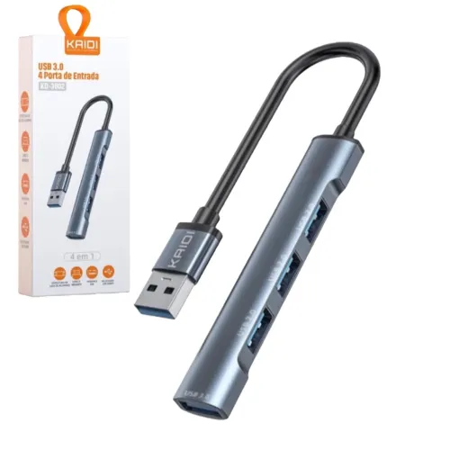 Hub USB com 3 Portas USB 2.0 e 1 Porta USB 3.0 - Kaidi em São Luís ma