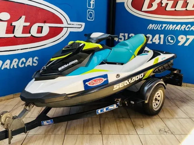 JetSki Moto aquática SeaDoo Gti 90 2018 c ré escada completo Com Reboque