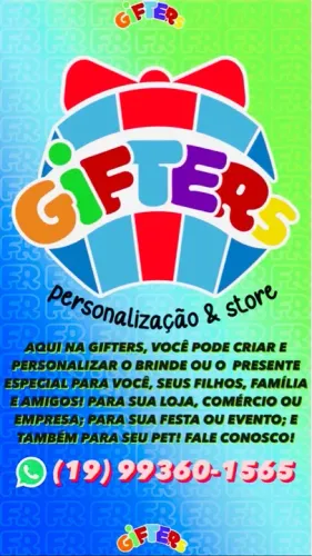 Loja de personalização de brindes/presentes/produtos-Gifters Personalização & Store