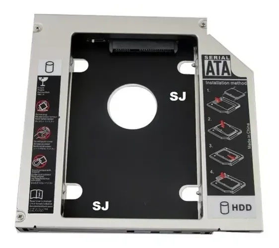 Caddy case adaptador universal 9.5mm segundo hd ssd sata para notebook