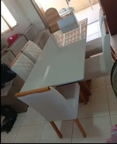 Mesa de jantar 6 lugares (cadeira em madeira maçica nopolis