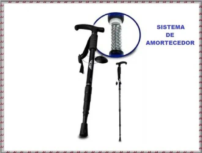 Bengala bastão de caminha regulável e anti-impacto 