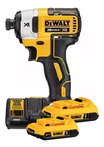 Kit Parafusadeira de Impacto 1/4'' 2 Baterias 20V 2Ah Max Li-Ion Brushless Dewalt DCF887