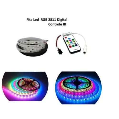 Controle Remoto Fita 2811 digital RGB - Iluminação 