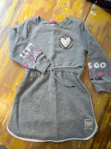 Vestido cinza moletinho / Marca Momi - tam 4