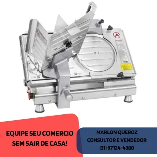Cortador de Frios Semi Automático Lâmina 25 Cm Inox Bermar - Bivolt