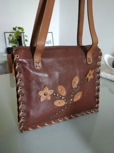 Bolsa de couro legítimo original Digital marrom adulto