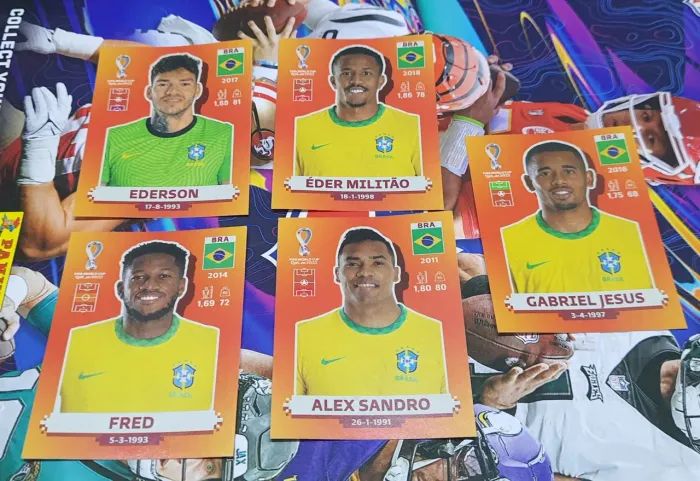 5 Figurinhas Copa do Mundo Original Panini Modena