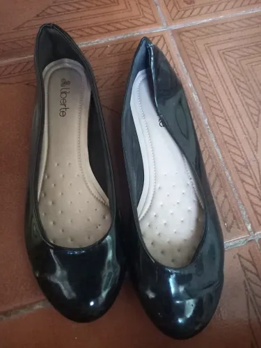 Sapatilha Feminina Verniz Preta - Liberte
