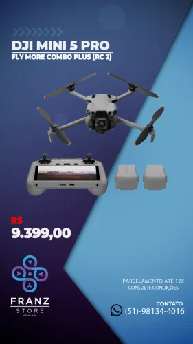 Dji Mini 5 Pro Combo Fly More Plus (Com Tela)