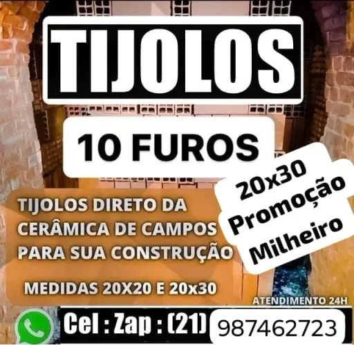 TIJOLO BARATO DE VERDADE! Direto da Fábrica com Entrega Imediata!