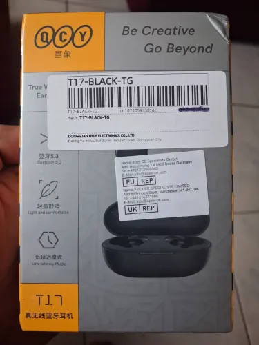 QCY Fone de Ouvido Bluetooth T17-BLACK-TG