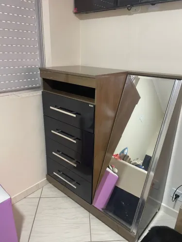 Cômoda com sapateira e espelho - BARTIRA