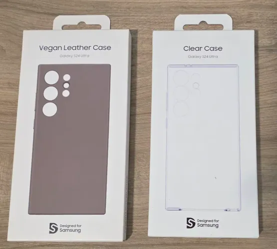 [SÓ VENDA] Cases Galaxy S24 Ultra Originais Clear e Couro