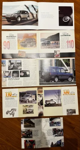 PROSPECTO PANFLETO LAND ROVER 90, 110, 130, DEFENDER 200,00 CADA!