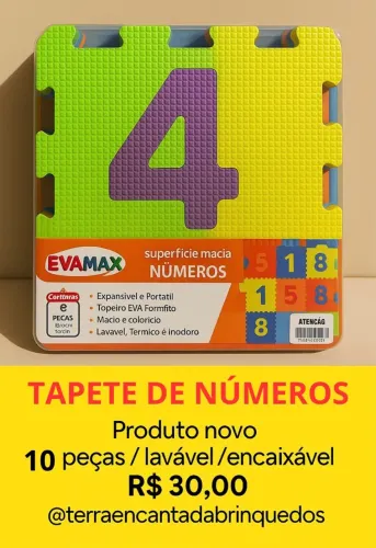 Tapete de Números EVA Infantil - Seguro e Divertido!