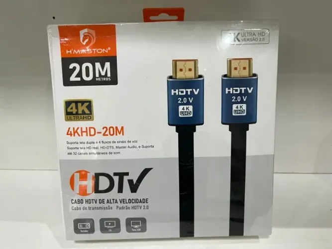 Cabo Hdmi 20 Metros 4k Hdtv 2.0 Alta Velocidade Hmaston Loja Coimbra Computadores Entrega