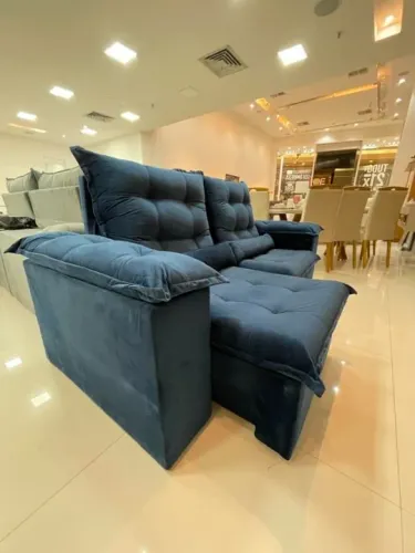 Sofá Retrátil Reclinável 3 Lug.Leme 2.00m Veludo- Produto Novo Entrega Rápida