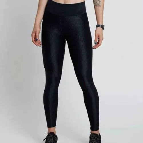 Calça Legging Feminina Esportiva Ace Texturizada Preta