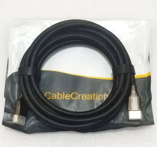 Cabo HDMI 2.1 - 3 Metros Trançado - Original CableCreation 4K 120Hz / 8K 60Hz / HD 240Hz