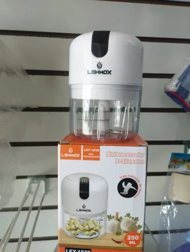 Mini Processador de Alimentos Elétrico Recarregável 250ml LehmoX 3 Lâminas USB
