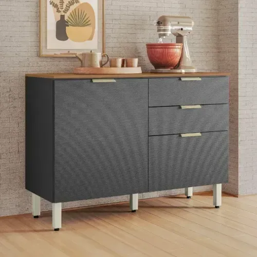 Balcão milla 2 portas 2 gavetas com tampo