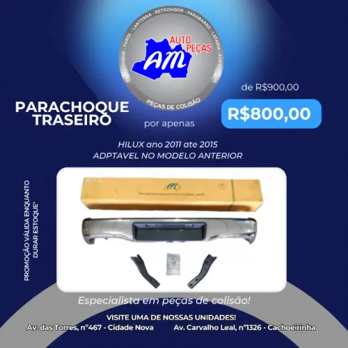 parachoque traseiro hilux ORIGINAL 
