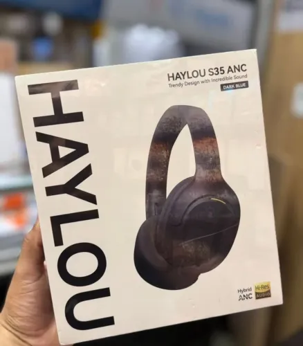 Fone de Ouvido Bluetooth Haylou S35 ANC - Novo - Azul Escuro