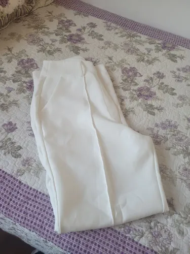 Calça social branca elegante - Tam 40