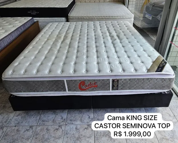 Cama Box King Size Castor Seminnova Top
