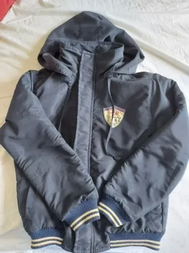 Jaqueta Infantil Azul Marinho com Capuz
