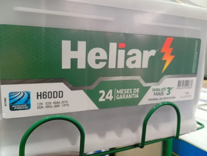 Bateria Heliar 60AH a base de troca