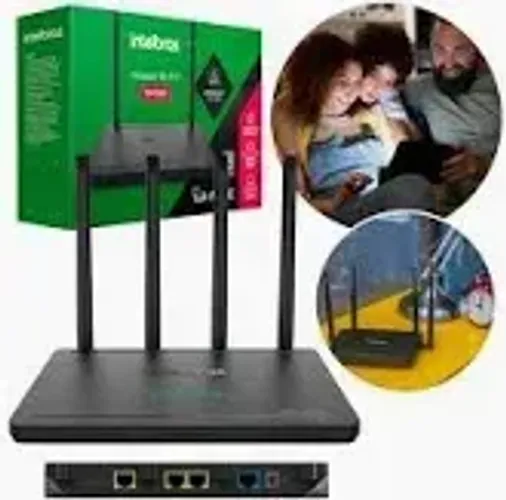 Roteador Wireless Wi-force Intelbras W4-300f Cor Preto 110V/220V