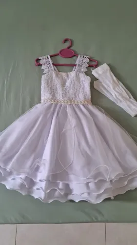 Vestido de Festa Infantil Branco