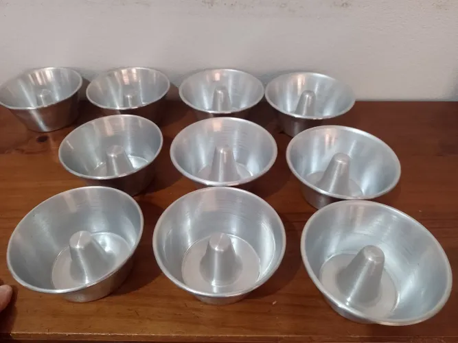 Forma de Mini bolo vulcão, Mini pudim novas sem uso.