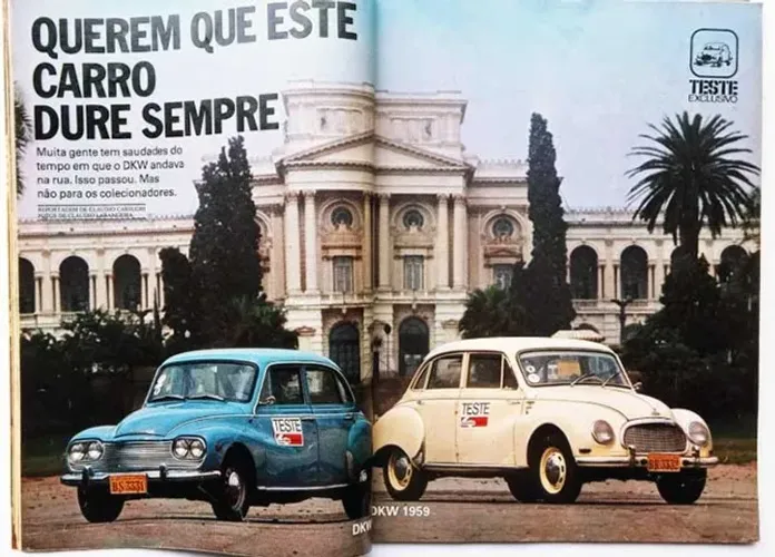 Revista Quatro Rodas - Teste DKW Belcar 1967 e 1959