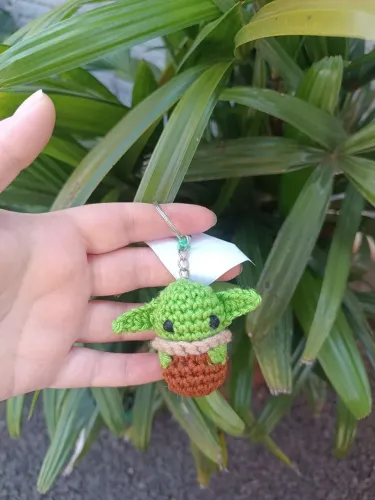 Chaveiro Baby Yoda croche