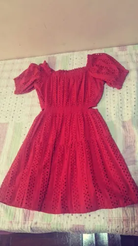 Vestido infantil vermelho C&A novo PP