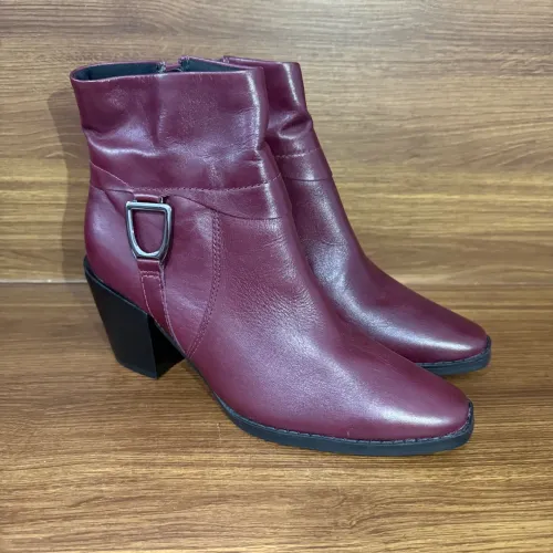 bota bottero couro legítimo vinho 37 - nova
