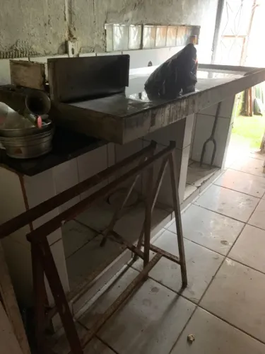 Mesa grande de inox para cozinha padaria