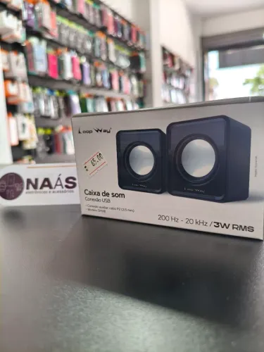 Caixa de som conexão USB