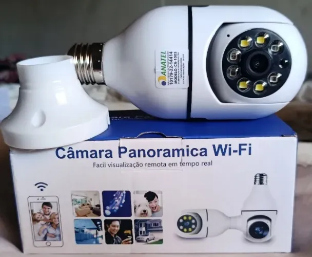 CAMERA LÂMPADA IP WIFI 360