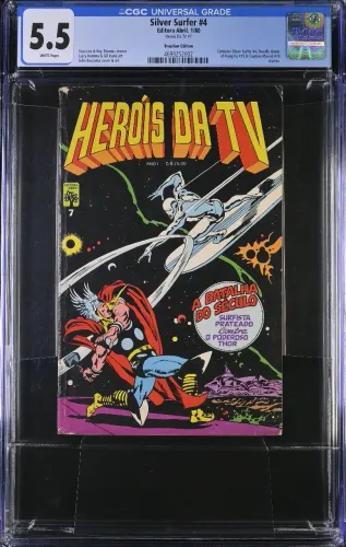 Heróis da TV #7 CGC (Abril). 1ª Surfista Prateado X Thor. Única no CGC! Gibi raro